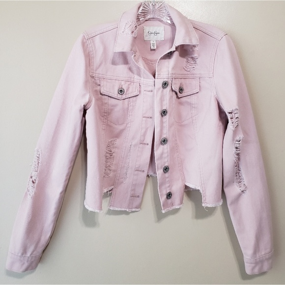 Jessica Simpson Jackets & Blazers - Jessica Simpson Pink Jean Jacket